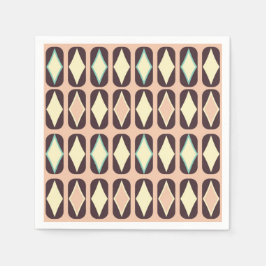 Guardanapo De Papel Seamless geometric pattern in dark brown leaf 