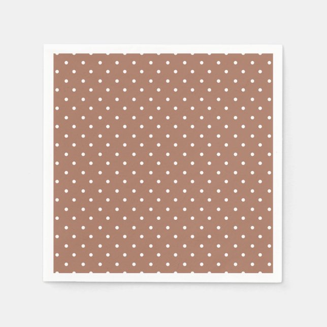 Guardanapo De Papel Seamless medium brown polka dot  pattern (Frente)