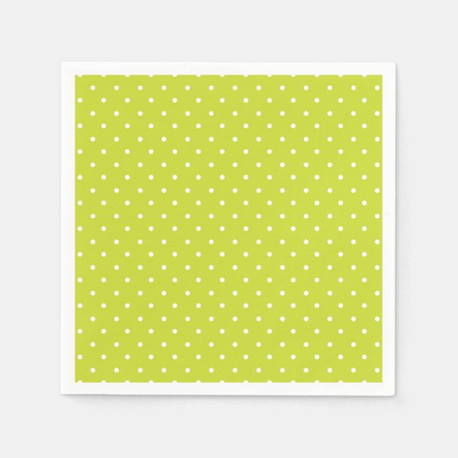 Guardanapo De Papel Seamless pattern  bright lime polka dot pattern (Frente)
