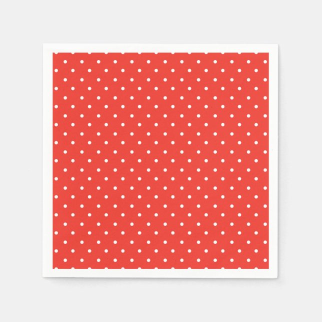 Guardanapo De Papel Seamless red background polka dot pattern (Frente)