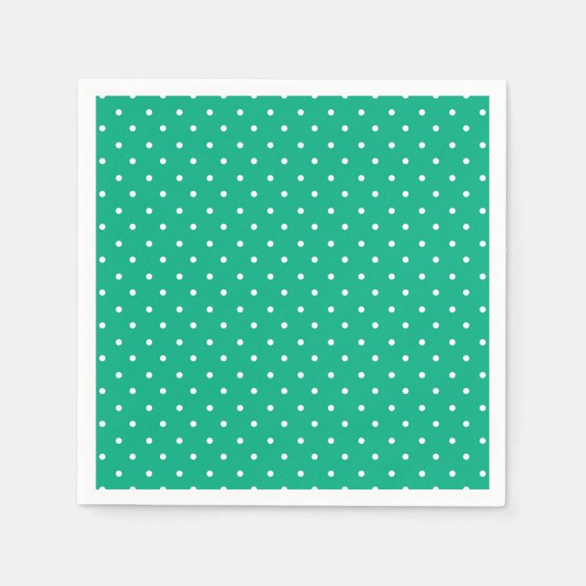 Guardanapo De Papel Seamless solid teal polka dot pattern (Frente)