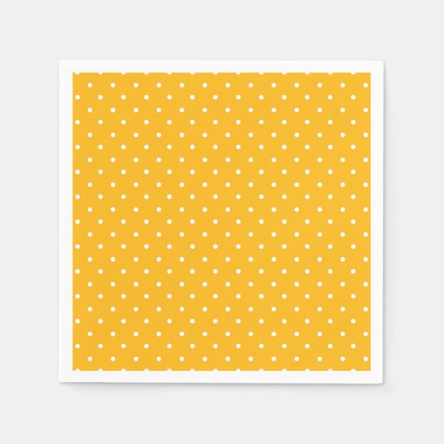 Guardanapo De Papel Seamless yellow-orange  polka dot  pattern  (Frente)