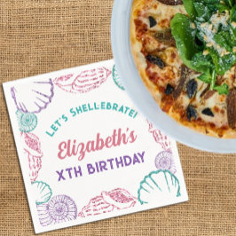 Guardanapo De Papel Seashell Girls Birthday