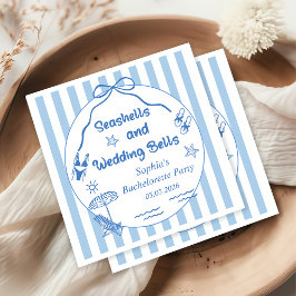 Guardanapo De Papel Seashells and Wedding Bells Bachelorette Party