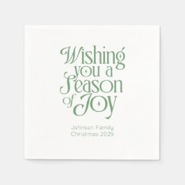 Guardanapo De Papel Season of Joy Holiday Napkins Personalized