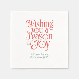 Guardanapo De Papel Season of Joy Holiday Napkins Personalized