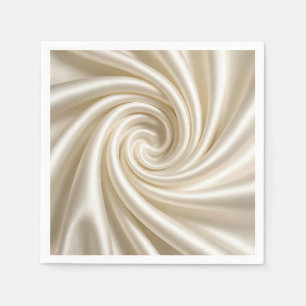 Guardanapo De Papel Seda Abstrata de Cetim de Marfim Girado