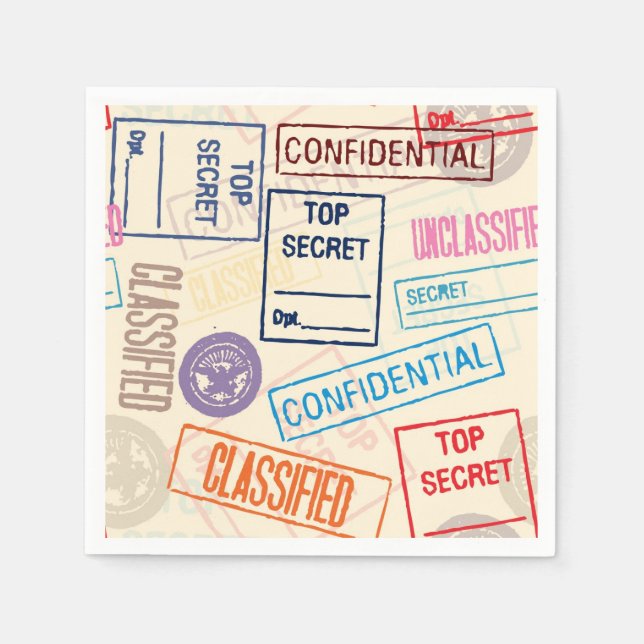 Guardanapo De Papel Segredo Superior - Afaste-Se! (Frente)