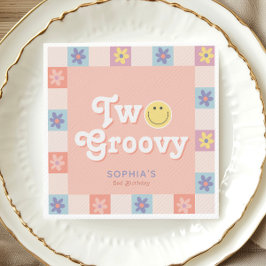 Guardanapo De Papel Segundo aniversário de Boho de Groovy Bonito