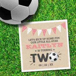Guardanapo De Papel Segundo aniversário de bola de futebol All-star