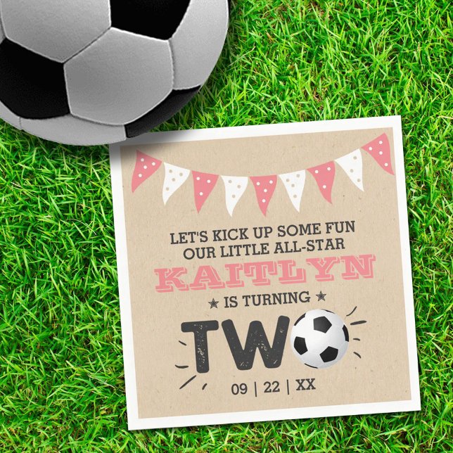 Guardanapo De Papel Segundo aniversário de bola de futebol All-star (Criador carregado)