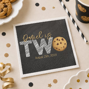 Guardanapo De Papel Segundo aniversário de Leite e Biscoitos Napkins -