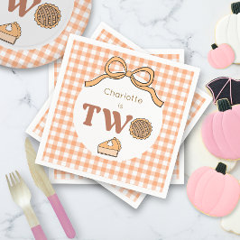 Guardanapo De Papel Segundo aniversário de torta de abóbora