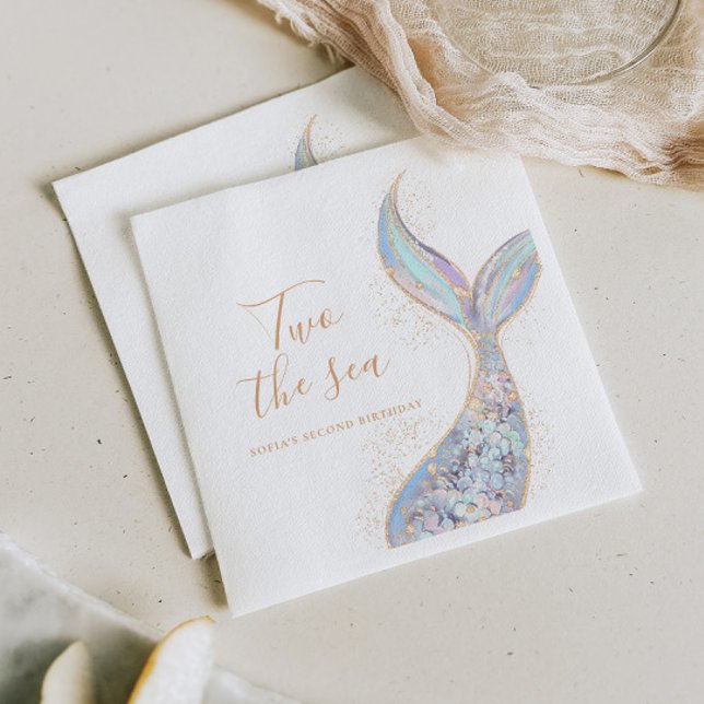 Guardanapo De Papel Segundo aniversário Mermaid (Criador carregado)