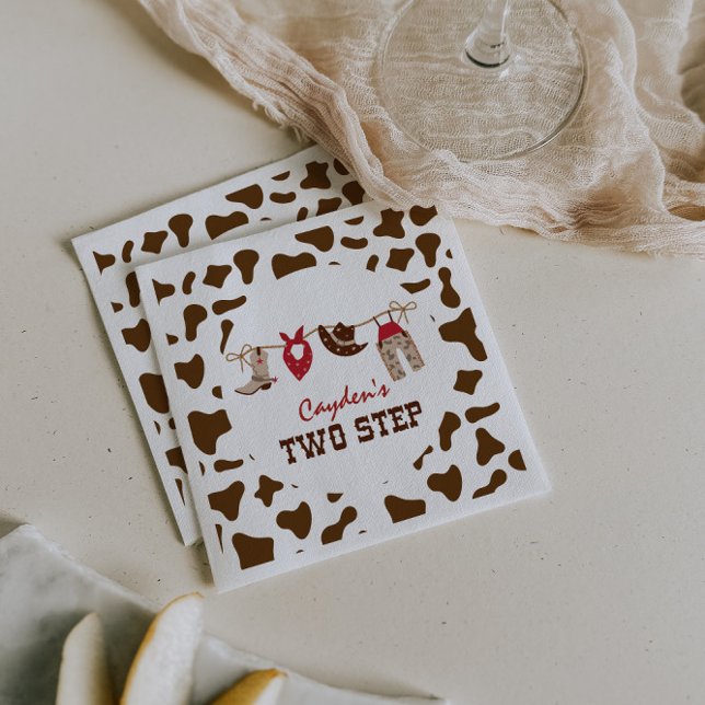 Guardanapo De Papel Segundo aniversário Rodeo Ocidental de Duas Etapas (Criador carregado)