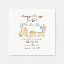 segundo aniversário Watercolor Brown Train Fund Ex