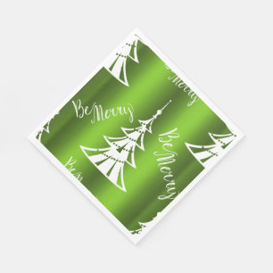 Guardanapo De Papel Seja Feliz no Natal Verde