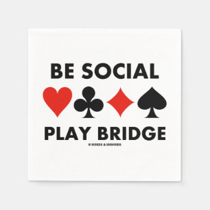Guardanapo De Papel Seja Social Play Bridge Quatro Cards Conselhos