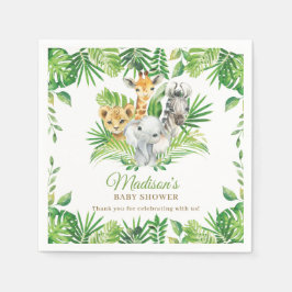 Guardanapo De Papel Selgle Animal Safari - Chá de fraldas neutro