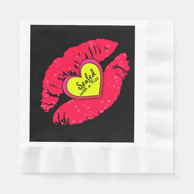 Guardanapo De Papel Selo Com Beijo (Frente)