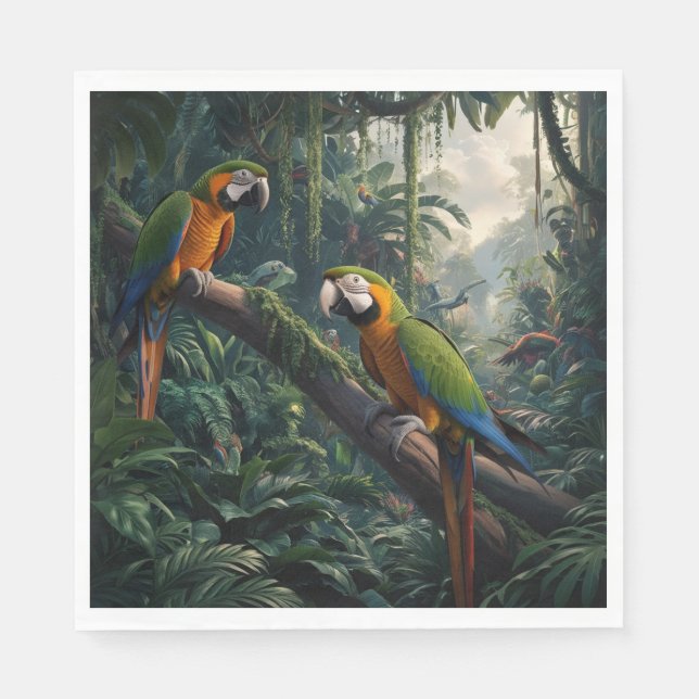 Guardanapo De Papel Selva de papagaio (Frente)