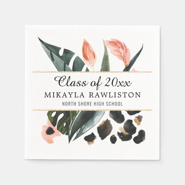 Guardanapo De Papel Selva Tropical Verde | FESTA DE FORMATURA (Frente)