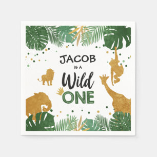 Guardanapo De Papel Selvagem de Papel Selvagem Nápoles Zoo Animais Se