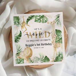 Guardanapo De Papel Selvagem Selvagem Safari Selvagem Verde e primeiro