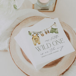 Guardanapo De Papel Selvagem Um | Chá de fraldas Boho Safari