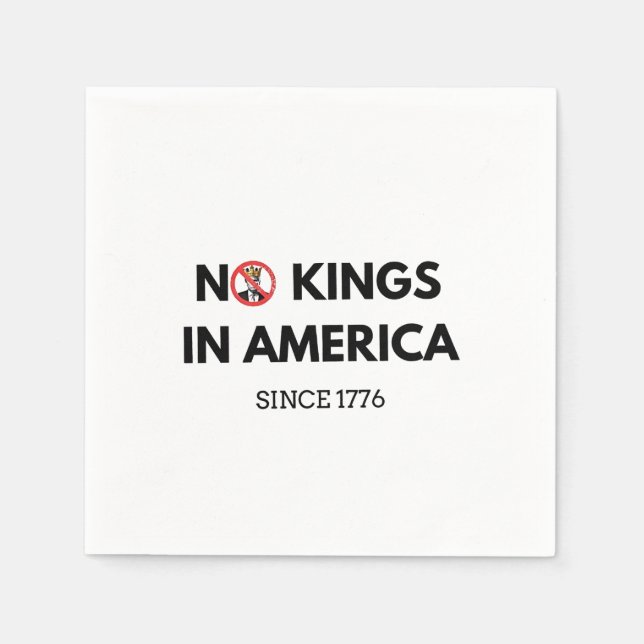 Guardanapo De Papel Sem reis na América desde 1776 (Frente)