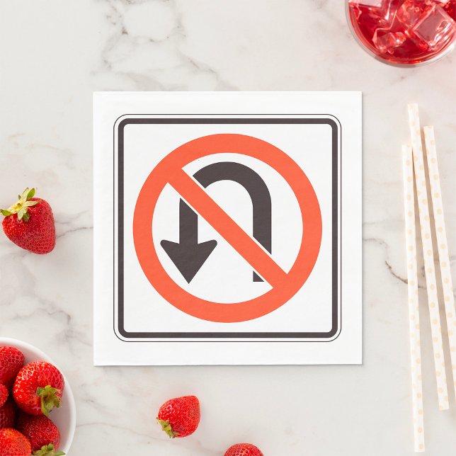 Guardanapo De Papel Sem Símbolo de Segurança Rodoviária de Sinal U-Vir (Criador carregado)