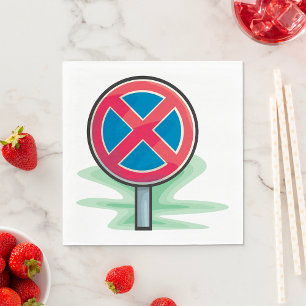 Guardanapo De Papel Sem Sinal de Estrada de Estacionamento Símbolo de 