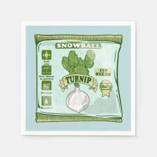 Guardanapo De Papel Sementes De Nabo Cultivando Vegetais