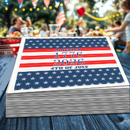 Guardanapo De Papel Semiquincentennial Navy Stars & Stripes 1776 2026