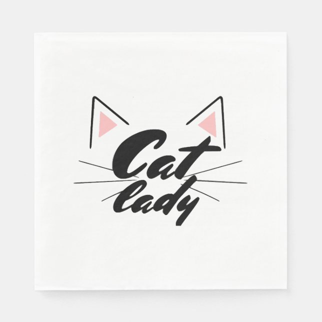 Guardanapo De Papel senhora do gato (Frente)