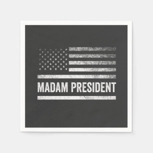 Guardanapo De Papel Senhora Presidente Harris Walz American Flag Elect