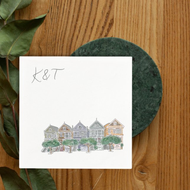 Guardanapo De Papel Senhoras Pintadas, coquetel Casado de São Francisc (Criador carregado)