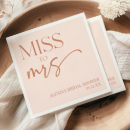 Guardanapo De Papel Senhorita para o Chá de panela da Sra. Brown Tan B