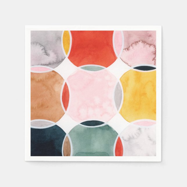 Guardanapo De Papel Sensical - Padrão do círculo (Frente)