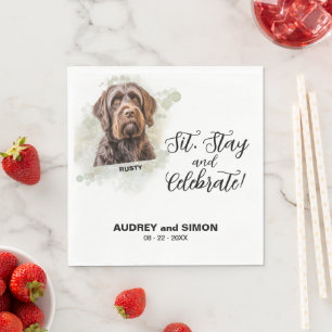 Guardanapo De Papel Sente-se, Fique e Celebre o Casamento Griffon