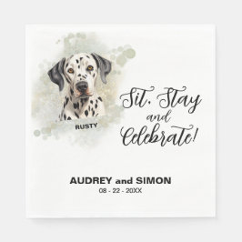 Guardanapo De Papel Sente-se, fique e comemore o casamento Dalmaciano