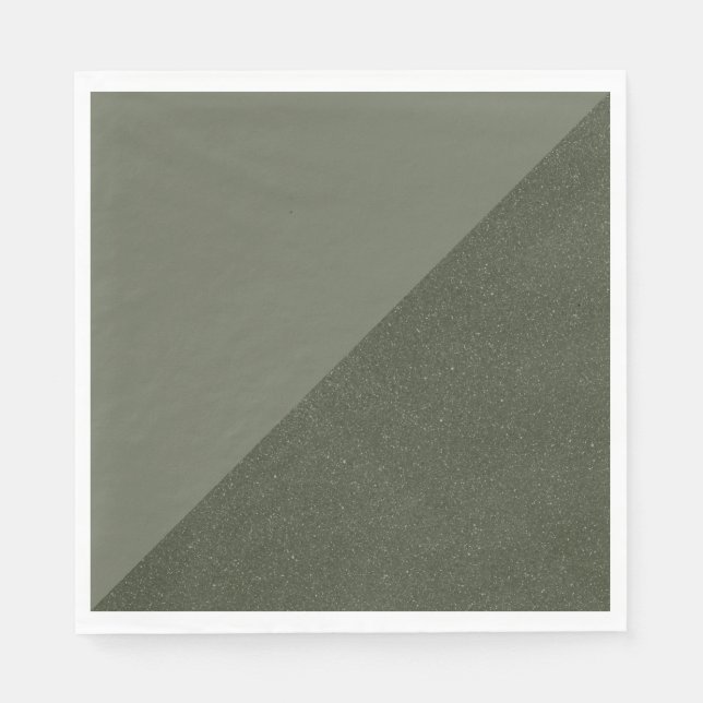 Guardanapo De Papel Separação Diagonal - Moss Green Napkin (Frente)