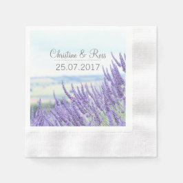 Guardanapo De Papel Sequestros personalizados de lavanda de casamento