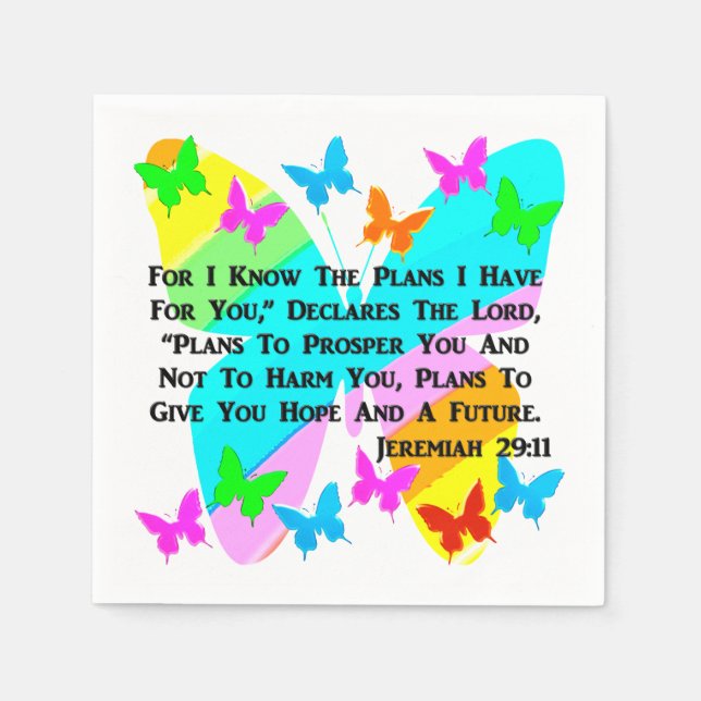 GUARDANAPO DE PAPEL SER INSPIRADO JEREMIAH 29:11 (Frente)