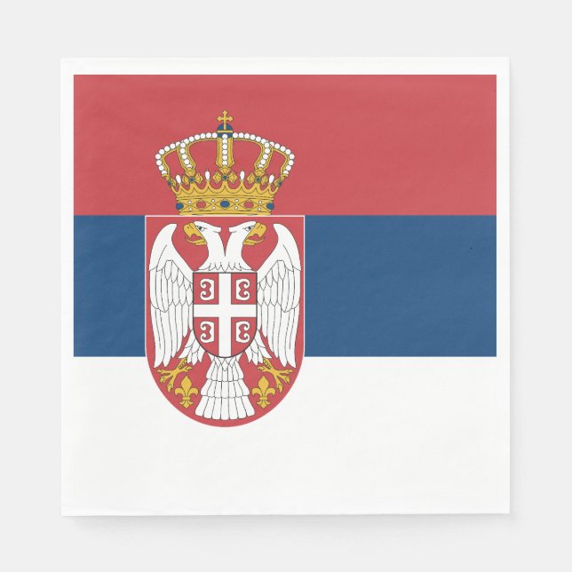 Guardanapo De Papel Serbia Flag (Frente)
