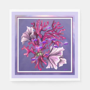 Guardanapo De Papel Sereia do Oceano Roxo