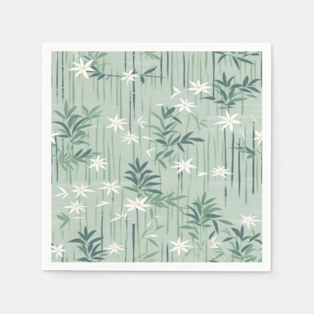 Guardanapo De Papel Serena Flor de Bambu Asiática  (4) (Frente)