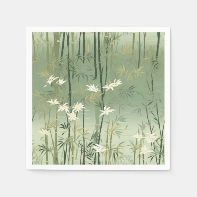 Guardanapo De Papel Serena Flor de Bambu Asiática  (6) (Frente)