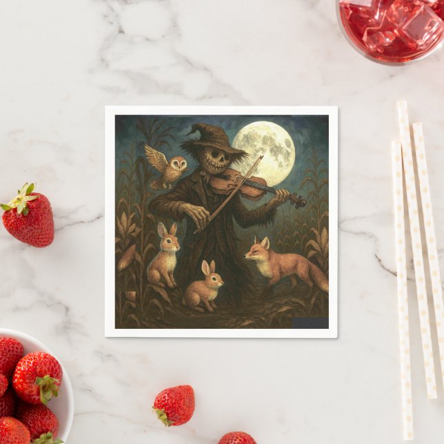 Guardanapo De Papel Serenata de espantalho de lua (Insitu)