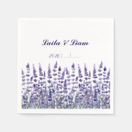 Guardanapo De Papel Serene Provence Lavender Floral Wedding